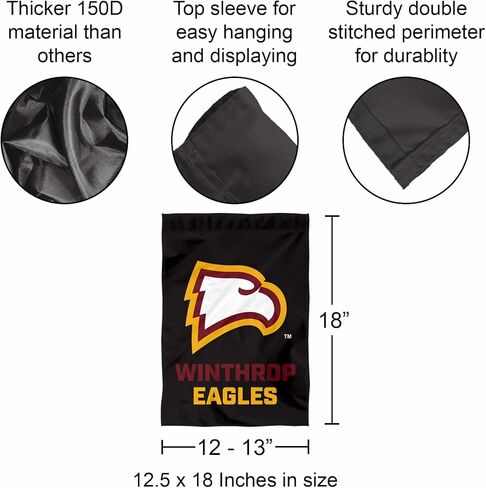 Winthrop Eagles Wordmark Logo Garden Banner Flag in Saudi Arabia