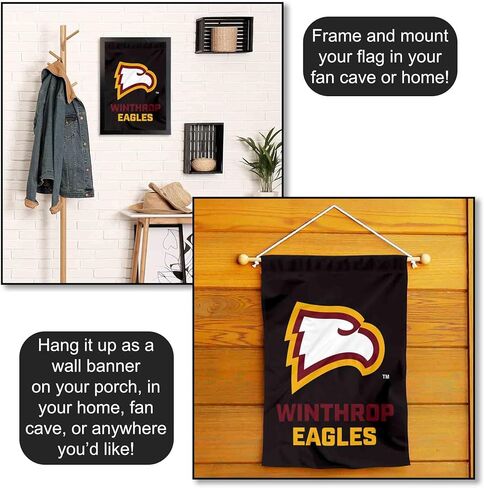 Winthrop Eagles Wordmark Logo Garden Banner Flag in Saudi Arabia