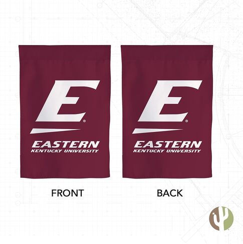 علم حديقة Desert Cactus Eastern Kentucky University EKU - لافتة كولونيل شرق كنتاكي مقاس 19 × 12 بوصة، للعرض والمناسبات الخارجية (التصميم A) in Saudi Arabia