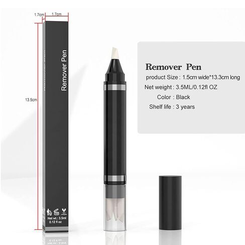 Eye Makeup Remover Pen, Eye Makeup Corrector Pen Makeup Remover Eraser Stick Wash Free Quick Makeup Correction Lipstick Eyeliner Smudged Correction Easy-to Use & Travel-Friendly Makeup Removing Gel Pen With 3-in-1 Replacement Heads in Saudi Arabia