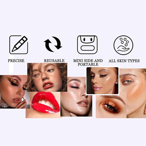 Eye Makeup Remover Pen, Eye Makeup Corrector Pen Makeup Remover Eraser Stick Wash Free Quick Makeup Correction Lipstick Eyeliner Smudged Correction Easy-to Use & Travel-Friendly Makeup Removing Gel Pen With 3-in-1 Replacement Heads in Saudi Arabia