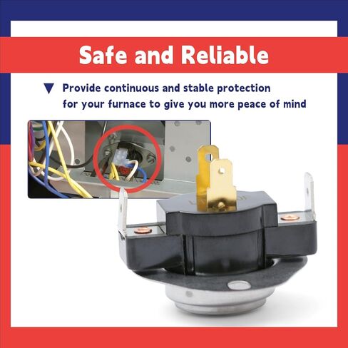 47-22860-06 Auto Reset Limit Switch Replacement for Rheem Furnace Part 230V L110-10F in Saudi Arabia