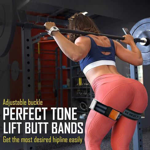 BFR Bands Blood Flow Restriction Bands - 2-Inch Booty Bands for Women Glute, Leg, and Thigh Workout - Occlusion Training Resistance Bands w/Elastic Strap and Buckle - (Set of 2) in Saudi Arabia