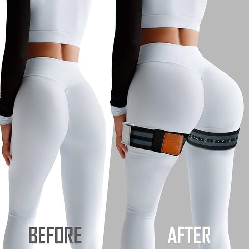 BFR Bands Blood Flow Restriction Bands - 2-Inch Booty Bands for Women Glute, Leg, and Thigh Workout - Occlusion Training Resistance Bands w/Elastic Strap and Buckle - (Set of 2) in Saudi Arabia