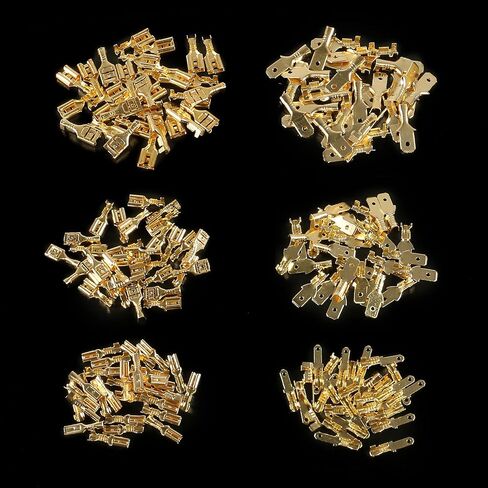 480pcs Electrical Connectors Terminals 2.8mm 4.8mm 6.3mm Male and Female Quick Wire Spade Connectors Kit with Insulating Sleeve Crimp Terminals Wire Crimp Terminal Block for Electrical Wiring in Saudi Arabia