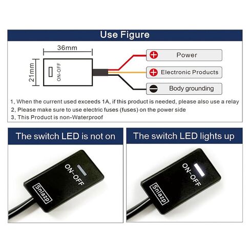 لزجة التبديل DIY لا الحفر مفتاح بـزر دفع تشغيل/إيقاف DC12 V 1A لمفتاح السيارة DIY تعديل السيارة in Kuwait