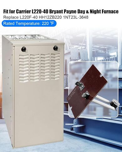 Limit Switch Replace HH12ZB220 Fit for Carrier L220F-40 L220-40 Bryant Payne 1NT23L-3648, 3" Furnace Fan Auto High High Limit Switch Safety Switch in Saudi Arabia