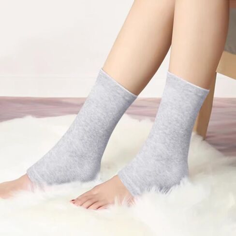One Compress Bamboo Foot Sleeves - Premium Anti-Fatigue Bamboo Footsleeves,Unisex Ankle Support Compression Sleeve, Suitable for Plantar Fasciitis, Foot and Ankle Swelling (Gray,L(ShoeSize9.5-11.5)) in Saudi Arabia