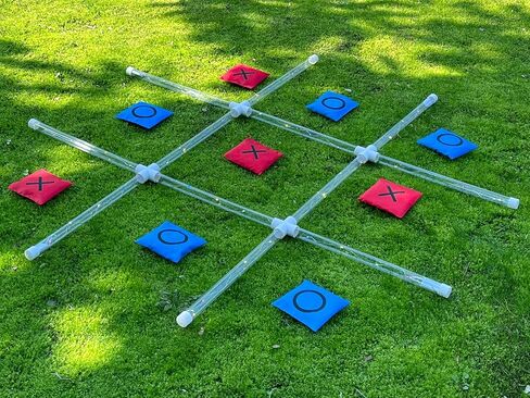 Outdoor Toss Games for Adult and Kids, Giant Tic Tac Toe Game with LED Light, Classical Board Yard Game Sandbag Game for Famlily, Party, Travel(4ft x 4ft) in Saudi Arabia