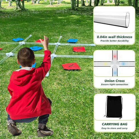Outdoor Toss Games for Adult and Kids, Giant Tic Tac Toe Game with LED Light, Classical Board Yard Game Sandbag Game for Famlily, Party, Travel(4ft x 4ft) in Saudi Arabia