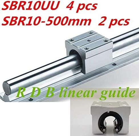 المهنية 2 قطعة SBR10 500 مللي متر دعم السكك الحديدية الخطية مع 4 قطعة SBR10UU دليل خطي الألومنيوم تحمل كتلة انزلاق لقطع التصنيع باستخدام الحاسب الآلي in Saudi Arabia