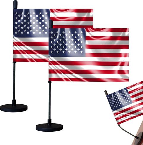 National Car Hood Flag Countries Car Flag with Magnetic Base and Flexible Pole for Truck Boat Vehicle (United States) in Saudi Arabia