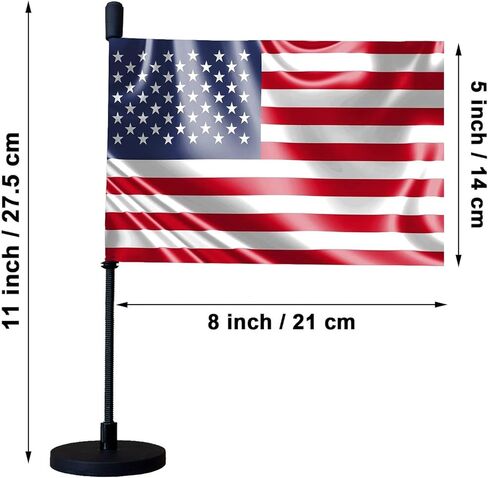 National Car Hood Flag Countries Car Flag with Magnetic Base and Flexible Pole for Truck Boat Vehicle (United States) in Saudi Arabia