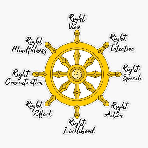 The Noble Eightfold Path Sticker Bumper Sticker Vinyl Decal 5" in Saudi Arabia