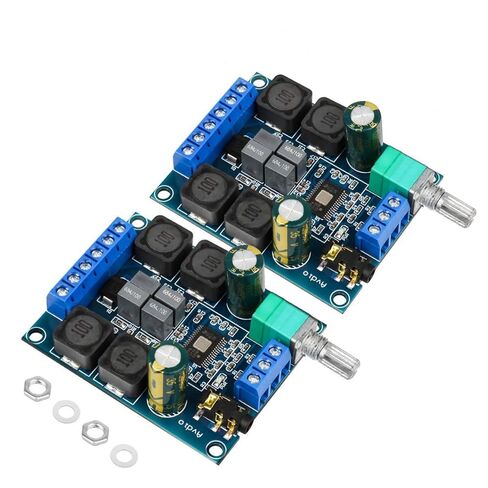 2Pcs Digital Amplifier Board,TPA3116D2 Dual Channel Audio Stereo AMP High Power Digital Subwoofer Power Amplifier Board 2x50W 5V 12V 24V for Store Solicitation Home Theater Square DIY Speakers in Saudi Arabia