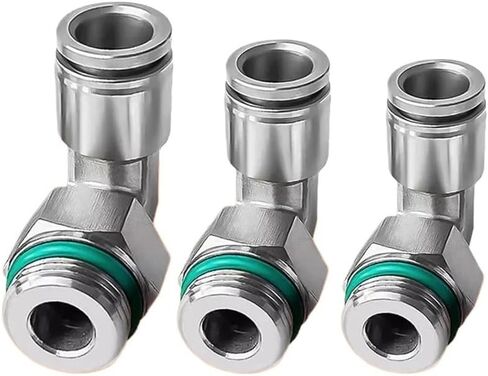 10 قطعة 304 الفولاذ المقاوم للصدأ موصل هوائي PL 1/8 "1/4" 3/8 "1/2" خارجي G موضوع هوائي تركيب الكوع توصيل الأنابيب (PL12-G04) تركيبات سباكة in Kuwait