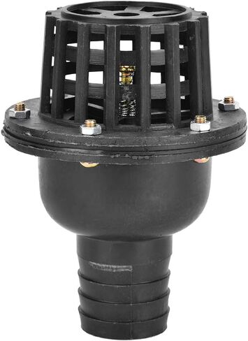 ViaGasaFamido Water Pump Foot Valve, Pump Foot Valve, Check Valve, PVC Well Pump Foot Valve Black for Fluid Machine, 1.5in 2in 2.5in 3in 4in(1.5") in Saudi Arabia