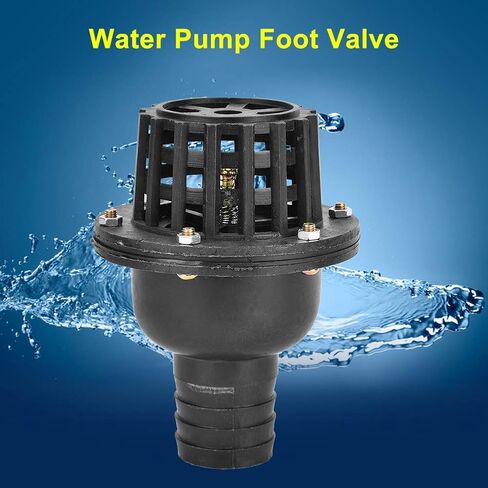 ViaGasaFamido Water Pump Foot Valve, Pump Foot Valve, Check Valve, PVC Well Pump Foot Valve Black for Fluid Machine, 1.5in 2in 2.5in 3in 4in(1.5") in Saudi Arabia