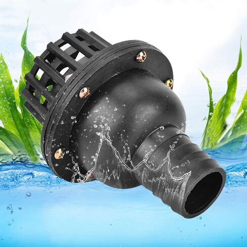 ViaGasaFamido Water Pump Foot Valve, Pump Foot Valve, Check Valve, PVC Well Pump Foot Valve Black for Fluid Machine, 1.5in 2in 2.5in 3in 4in(1.5") in Saudi Arabia