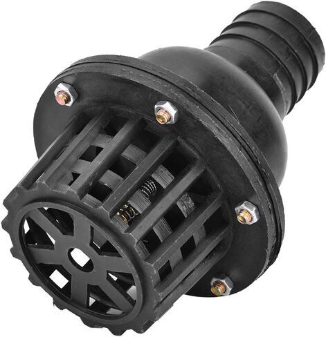 ViaGasaFamido Water Pump Foot Valve, Pump Foot Valve, Check Valve, PVC Well Pump Foot Valve Black for Fluid Machine, 1.5in 2in 2.5in 3in 4in(1.5") in Saudi Arabia