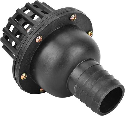ViaGasaFamido Water Pump Foot Valve, Pump Foot Valve, Check Valve, PVC Well Pump Foot Valve Black for Fluid Machine, 1.5in 2in 2.5in 3in 4in(1.5") in Saudi Arabia