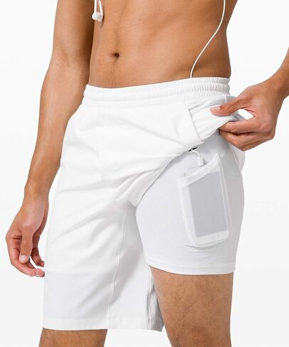 Lululemon Mens Pace Breaker Short (Black, S) in Saudi Arabia