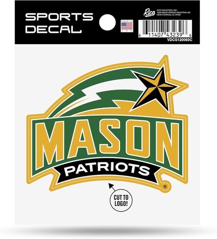 ملصق George Mason Patriots ملصق رياضي مقاس 4 × 4 بوصة - جامعة جورج ماسون in Kuwait