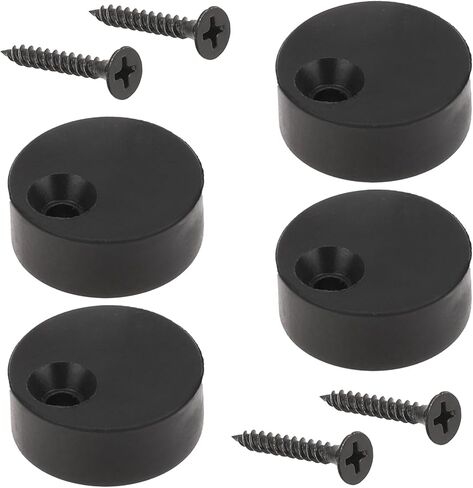 Barn Door Stopper for Top Track, 4 Pcs Sliding Barn Door Hardware Anti Jump Parts Adjustable Barns-Door Stopper Anti Jump Pad for Barns-Door Track Top (Black) in Saudi Arabia