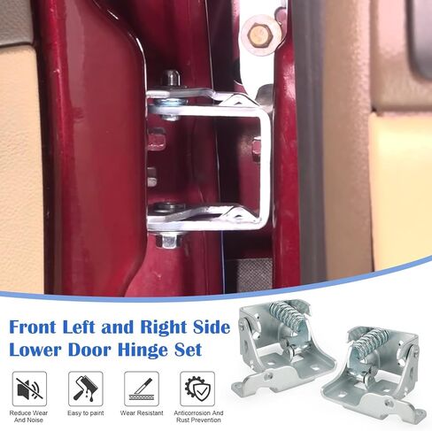 Front Left and Right Side Lower Door Hinge Set (1 Pair) Fits for 2007-2014 Cadillac Escalade Chevy Suburban Silverado Tahoe GMC Sierra Yukon|Replaces# 20969645 20969646 in Saudi Arabia