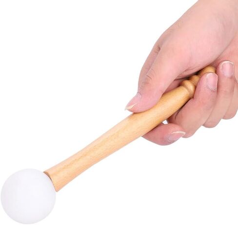 2PCS Wood Rubber Mallet for Crystal Singing Bowl – 22cm Percussion Stick with Comfortable Grip for Playing Crystal Singing Tool Yoga Music Meditation in Kuwait