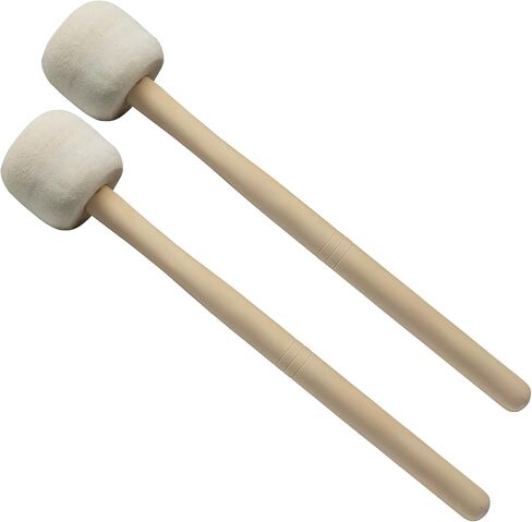 1 Pair Wool Felt Drum Mallet,Anti-slip Bass Percussion Sticks Instrument Band Accessory,13.22 Inch Length Drum Stick for Drums Snare Drums,Band Musicians in Kuwait