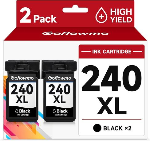 PG-240XL Black Ink Cartridge Replacement for Canon 240XL 240 PG240 XL High Yield use for PIXMA MG3600 MG3620 MG2120 MG2220 MG3220 MG3520 MG3620 MG4120 MG4220 TS5120 MX522 MX532 MX472(1 Black) in Kuwait