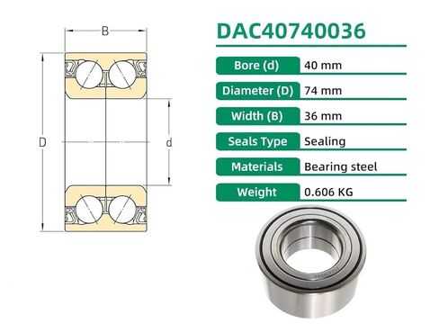 1 قطعة DAC40740036 السيارات عجلة تحمل 40x74x36 مللي متر صف مزدوج محامل 3885A001 MR403500 38440-5U40B 40210-95F0A MB808442 in Kuwait