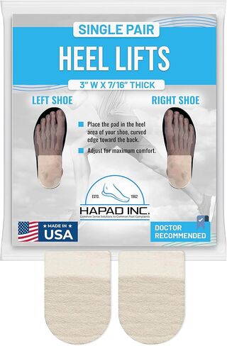HAPAD Heel Lifts for Women & Men, 7/16" Height, 3" Width (Pack of 1) - Supportive, Breathable Shoe Heel Inserts, Pads - Shoe Lifts for Uneven Legs, Length Discrepancy, Achilles Tendonitis, Heel Pain in Saudi Arabia