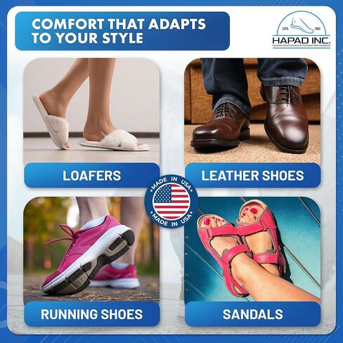 HAPAD Heel Lifts for Women & Men, 7/16" Height, 3" Width (Pack of 1) - Supportive, Breathable Shoe Heel Inserts, Pads - Shoe Lifts for Uneven Legs, Length Discrepancy, Achilles Tendonitis, Heel Pain in Saudi Arabia