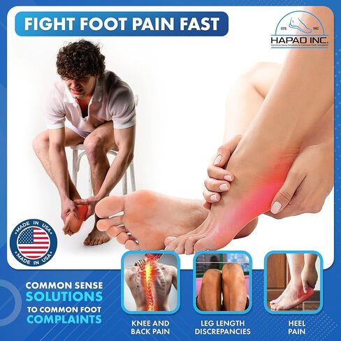 HAPAD Heel Lifts for Women & Men, 7/16" Height, 3" Width (Pack of 1) - Supportive, Breathable Shoe Heel Inserts, Pads - Shoe Lifts for Uneven Legs, Length Discrepancy, Achilles Tendonitis, Heel Pain in Saudi Arabia