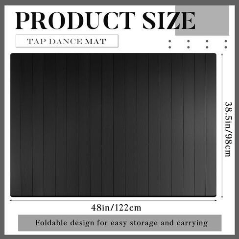 Tap Mat Dance Mat Portable Tap Board 38.5 x 48 Inches Made of 8 mm Thick Solid Bamboo with Clear Sound Feedback Portable Heavy Duty Dance Floor Mat Exercise Flooring Professional Student in Saudi Arabia