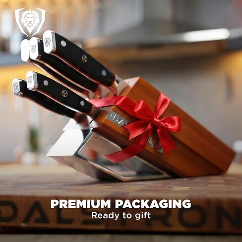 Dalstrong 5-Piece Japanese Knife Block Set — 66-Layer Damascus AUS-10V Steel (8–12° Edge), Chef + Santoku + Utility + Bread + Paring — Shogun ELITE For Serious Home Cooks & Culinary Gifts in Saudi Arabia