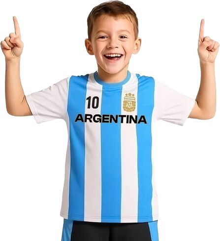 Icon Sports Officially Licensed Argentine Football Association Game Day Shirt - Unisex Kids in Saudi Arabia