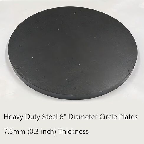 2 PCS Round Steel Plate Base, 5/16" x 6" Diameter Hot Rolled Steel Plates Sheet, Weldable Circular Steel Plates for Architecture, DIY Projects, and Industrial Applications in Saudi Arabia