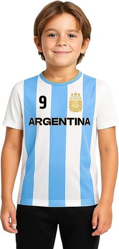 Icon Sports Officially Licensed Argentine Football Association Game Day Shirt - Unisex Kids in Saudi Arabia