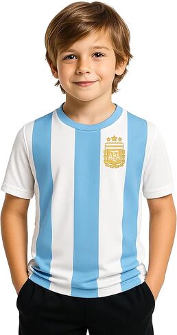 Icon Sports Officially Licensed Argentine Football Association Game Day Shirt - Unisex Kids in Saudi Arabia