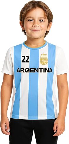 Icon Sports Officially Licensed Argentine Football Association Game Day Shirt - Unisex Kids in Saudi Arabia