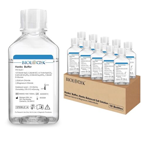 Hanks' Balanced Salt Solution, HBSS Buffer Without Calcium & Magnesium, 0.1μm Filtered Sterilization, Reay to Use Lab Buffer, 1000ml in Saudi Arabia