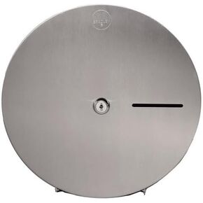 Bradley Single Jumbo Roll Toilet Paper Dispenser, Holds up to 10 Inch Diameter Single Roll, Surface-Mounted, ADA Compliant, Satin Finish, Stainless Steel in Kuwait