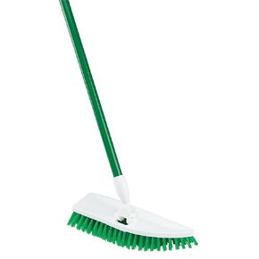 Libman Commercial 122 No Knees Floor Scrub, Steel Handle, 11" Wide, Green and White (Pack of 4) in Kuwait