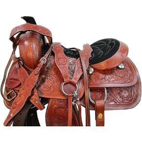 مجموعة سرج غربي من الجلد مصنوعة يدويًا من Roper Ranch Horse Tack 15 16 17 18 FQHB in Kuwait