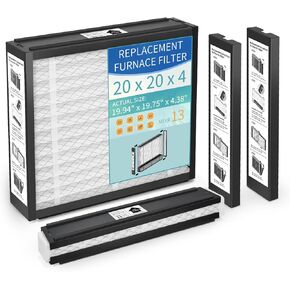 2-Pack 20x20x4 Replacement Air Filter for Honeywell FC100A1011, Lennox X0585 MERV 13 Allergy & Dust Defense, Pleated HVAC AC Furnace Filters(Actual Size: 19.94 x 19.75 x 4.38 Inches) in Kuwait