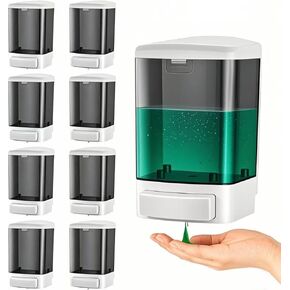 8-Pack Soap Dispenser Wall Mount 1000ml (33.8oz)–Commercial Heavy-Duty Plastic Liquid Dispenser for Soap,Shampoo,Hand Sanitizer–Manual Pump for Bathroom, Kitchen,Restaurant,Hotel (8 x 1000ml) in Saudi Arabia