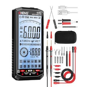 ANENG Multimeter,Digital Voltmeter Tester,TRMS 6000 Counts Rechargeable Meter Measures AC/DC Voltage,Current,Resistance,Capacitance,Temperature,Hz,NCV,Diode,Continuity Auto Ranging Electircal Tools in Kuwait